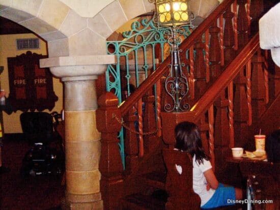 the stairs of Pinocchio Village Haus