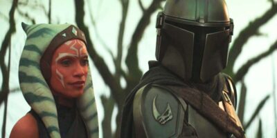 Mando (Pedro Pascal) and Ahsoka Tano (Rosario Dawson)