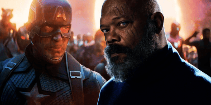 Nick Fury and Captain America in Avengers: Endgame