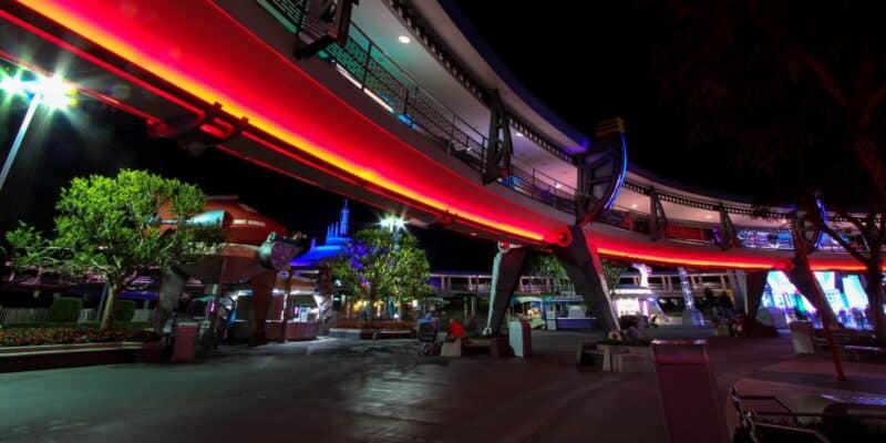 An empty Tomorrowland at Magic Kingdom