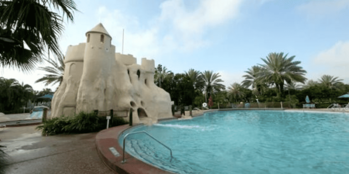 Sandcastle water slide at Disney's Old Key West Resort