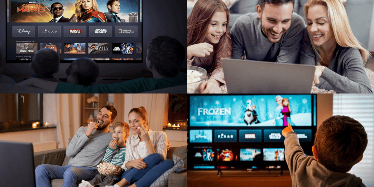 Multiple viewers watching tv.