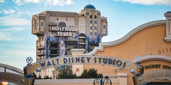 Walt Disney Studios Park entrance and Tower of Terror