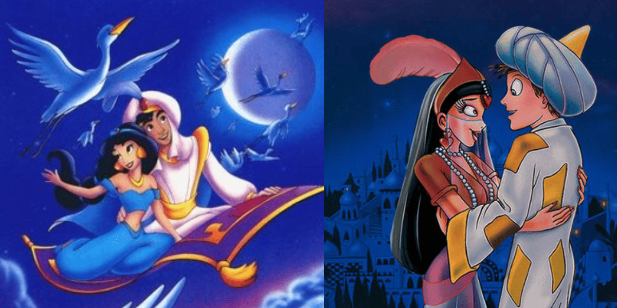 Couples comparison between Aladdin and Thief and the Cobbler
