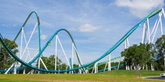 Fury 325 coaster track at Carowinds