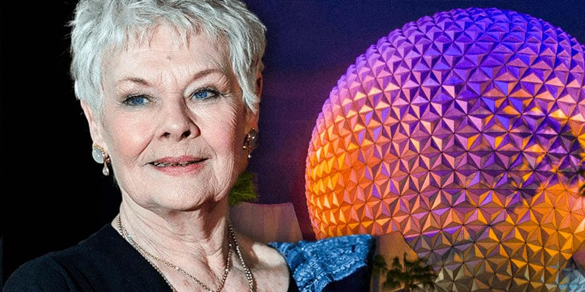 (L-R) Actress Judi Dench and Spaceship Earth