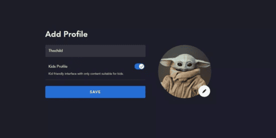 Setting up a child profile