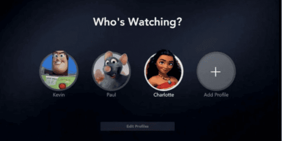 Multiple Disney profile logins