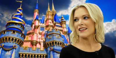 Megyn Kelly pictured in front of Cinderella Castle at Walt Disney World.