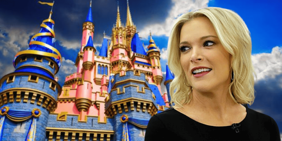 Megyn Kelly pictured in front of Cinderella Castle at Walt Disney World.