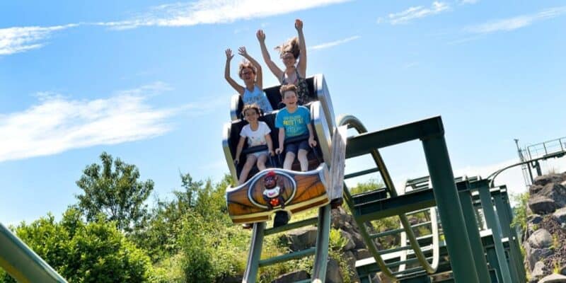 Guests ride The Hot One at Klotti Park