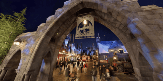 Hogsmeade, The Wizarding World of Harry Potter at Universal Studios Hollywood, welcoming Death Eaters, a fan-favorite extended offering