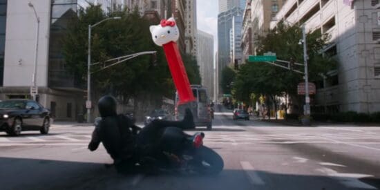 A giant Hello Kitty Pez dispenser in Ant-Man and the Wasp