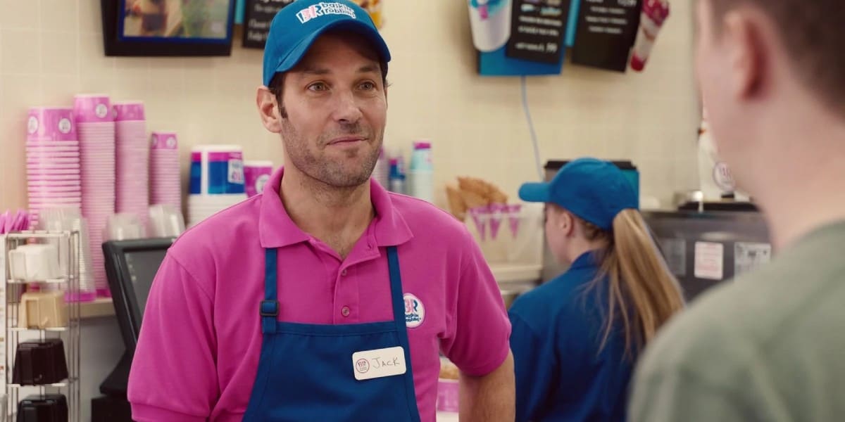 Paul Rudd working at Baskin-Robbins in Ant-Man