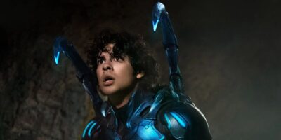 Blue Beetle looks shocked