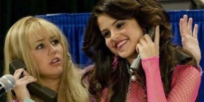 Miley Cryus and Selena Gomez starring on Hannah Montana together