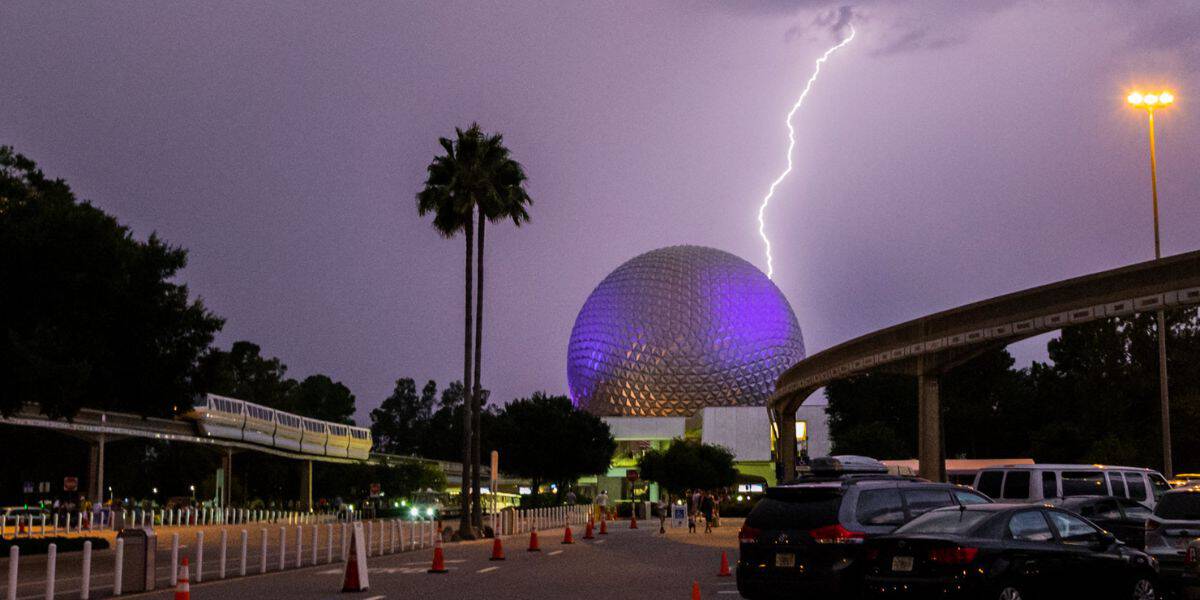 Lightning at EPCOT in Walt Disney World Resort