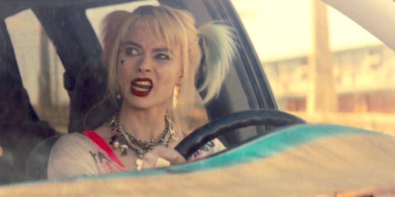 Margot Robbie looking confused as Harley Quinn in Birds of Prey