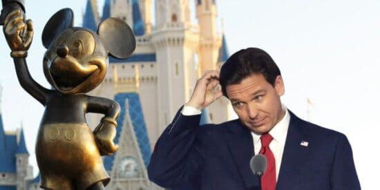 Ron DeSantis with Mickey Mouse statue, Florida residents speak out