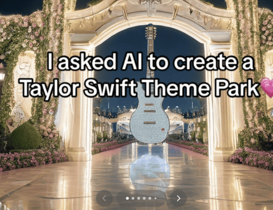 taylor swift theme park created by AI