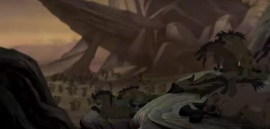 picture of smoggy Pride Rock from 'The Lion King' 1994