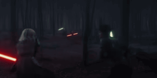 Shin Hati facing Sabine Wren with Ahsoka and Marrok in the background