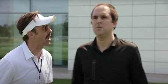 Jason Sudeikis as Ted Lasso in NBC Commercial