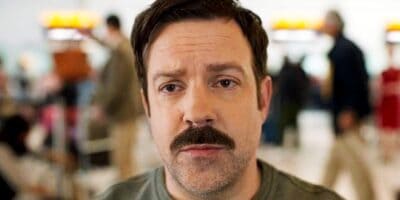 Jason Sudeikis as sad Ted Lasso