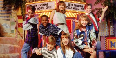 Keri Russell, Ryan Gosling, Britney Spears, Justin Timberlake, and Christina Aguilera in the All-New Mickey Mouse Club