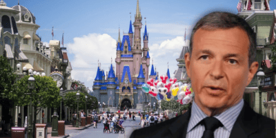 Bob Iger, pictured in front of Main Street, U.S.A. as Magic Kingdom suffers from low Walt Disney World crowds.
