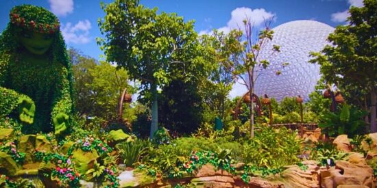 wide shot of Journey of Water, Inspired by Moana inside of EPCOT at Walt Disney World Resort