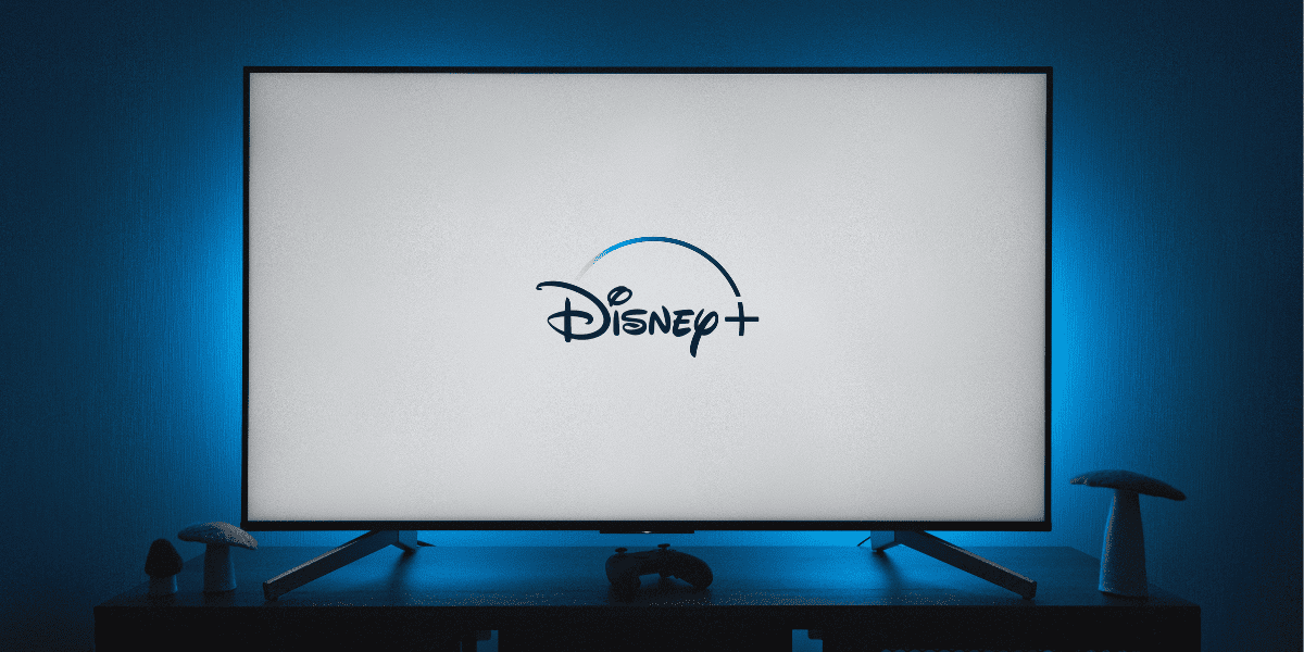 Disney+ loading screen photographed on a television