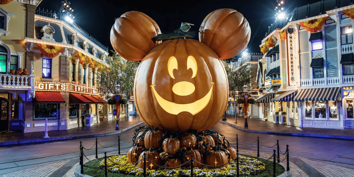 Mickey Pumpkin on Main Street