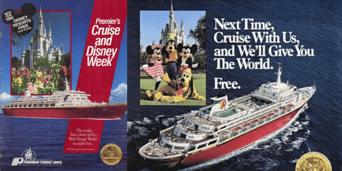 Two ads for Disney's Premier Cruise