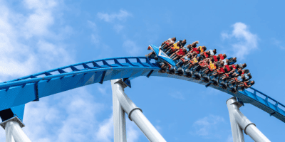 Orion, a unique roller coaster exclusively designed for Kings Island theme park, in Mason, Ohio