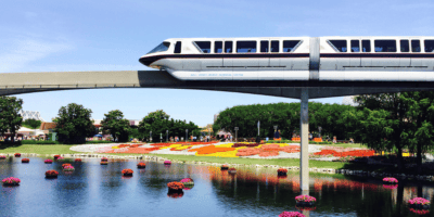 Disney monorail at EPCOT