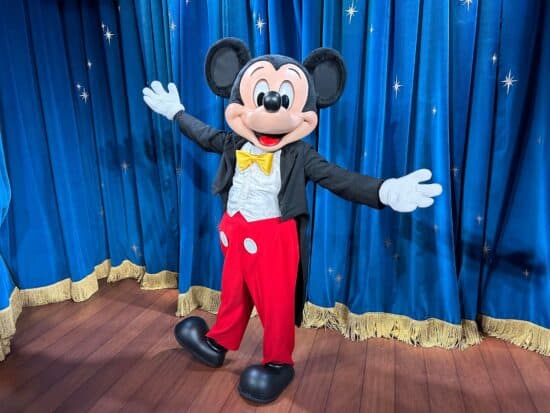 Mickey Mouse inside the Disney and Pixar Short Film Festival in EPCOT