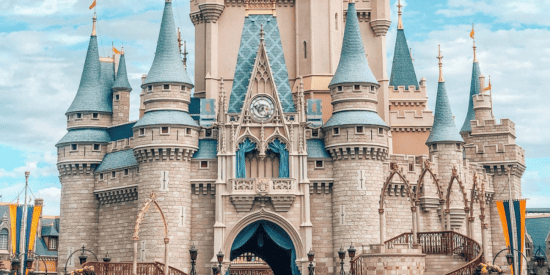 A cropped photo of Disney's castle