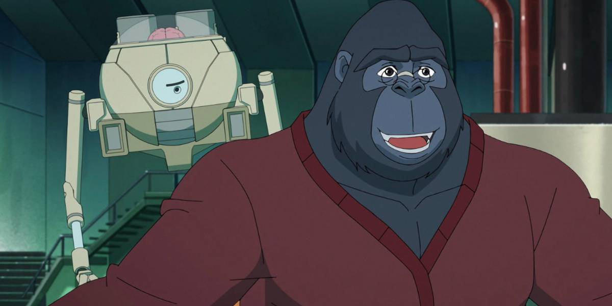 The gorilla nad robot couple from My Adventures With Superman
