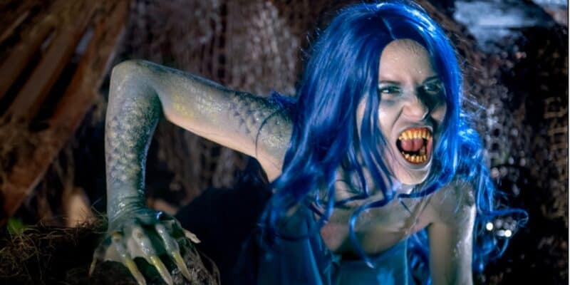 A Siren at Howl-O-Scream in SeaWorld