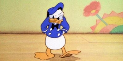 Donald Duck grimacing