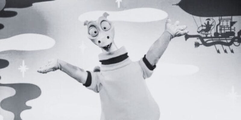 Figment in a black and white photo