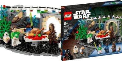 Finn, Rey and Chewbacca in a new LEGO set.