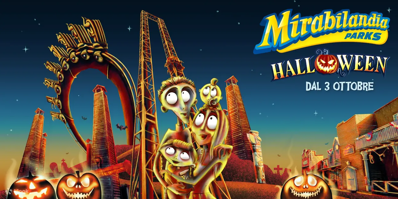 A poster for a Halloween event at Mirabilandia Theme Park in Brazil