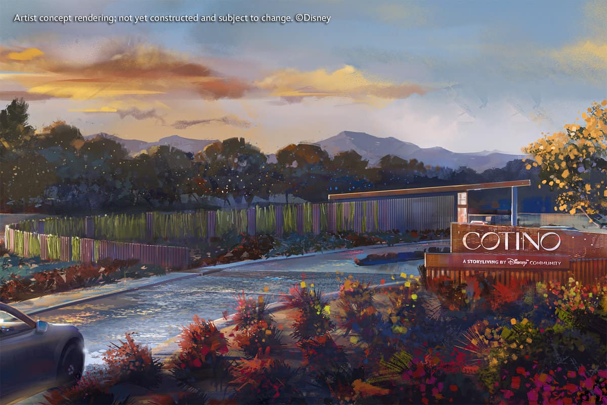 Concept artwork for Storyliving by Disney's newest community in California, Cotino