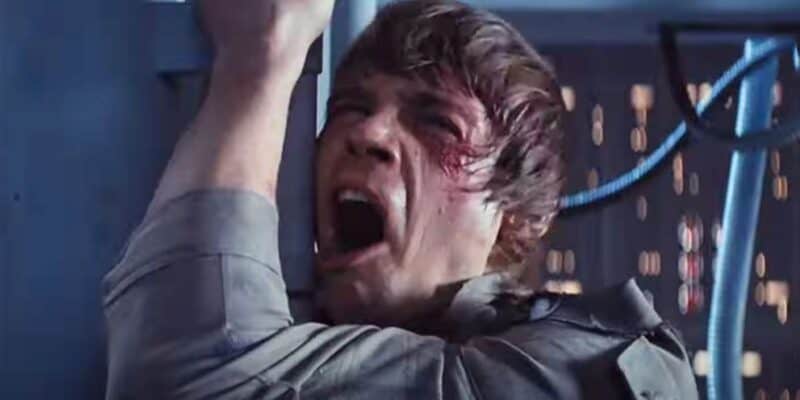 Luke Skywalker screaming at Darth Vader's revelation in Star Wars: The Empire Strikes Back