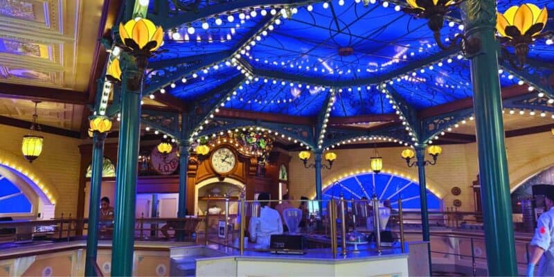 Inside of Tiana's Palace at Disneyland Park in California