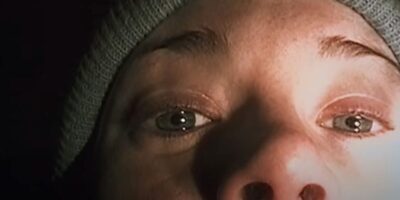 Heather crying in front of the camera in The Blair Witch Project (1999)