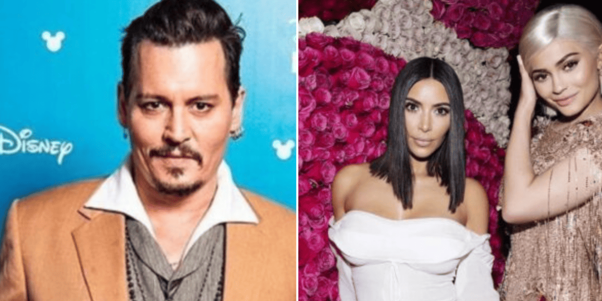 Johnny Depp, Kylie Jenner, and Kim Kardashian