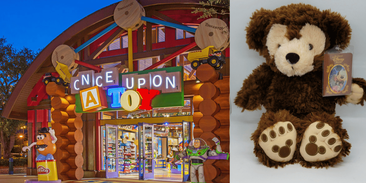 Once Upon A Toy exterior aside an original Disney Bear